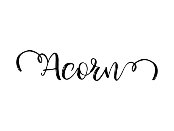 Acorn Lettering: Monochrome Graphics for Print Templates