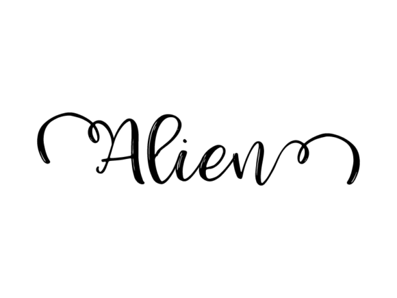 Alien Lettering: Monochrome Graphics for Print Templates