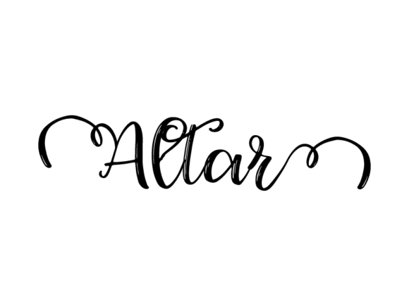 Altar Lettering: Monochrome Graphics for Print Templates