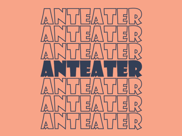Anteater SVG Cut File: Graphics for Print Templates