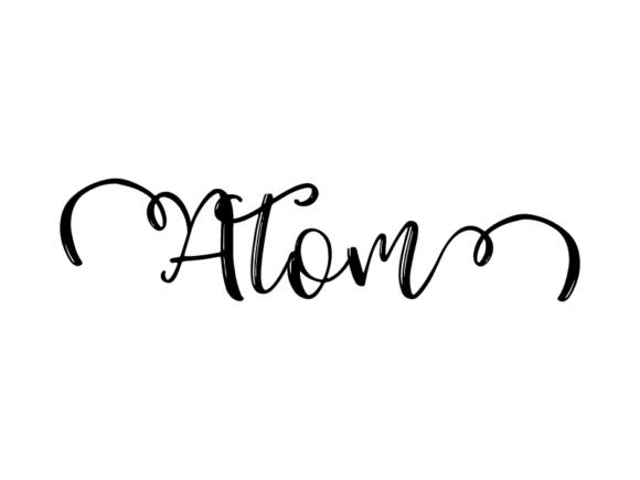 Atom Lettering: Monochrome Graphics for Print Templates