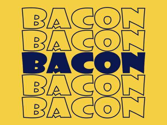 Bacon SVG Cut File: Graphics for Print Templates
