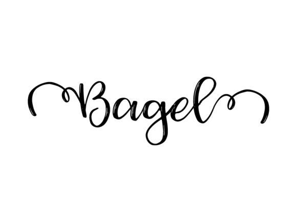 Bagel Lettering: Monochrome Graphics for Print Templates