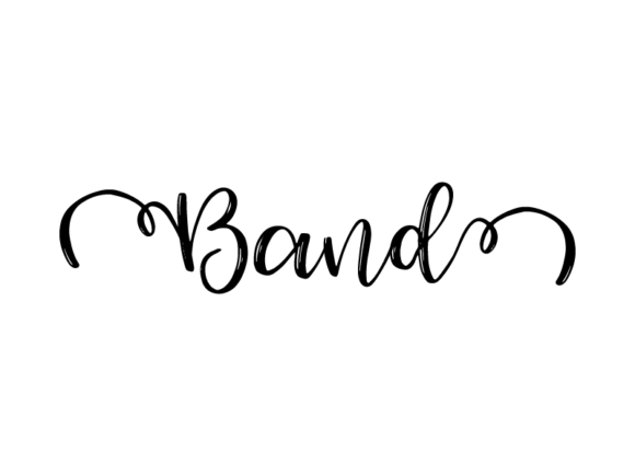 Band Lettering: Monochrome Graphics for Print Templates