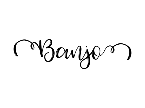 Banjo Lettering: Monochrome Graphics & Print Templates