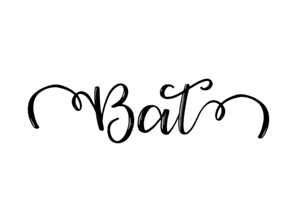 Bat Lettering Graphics & Print Templates
