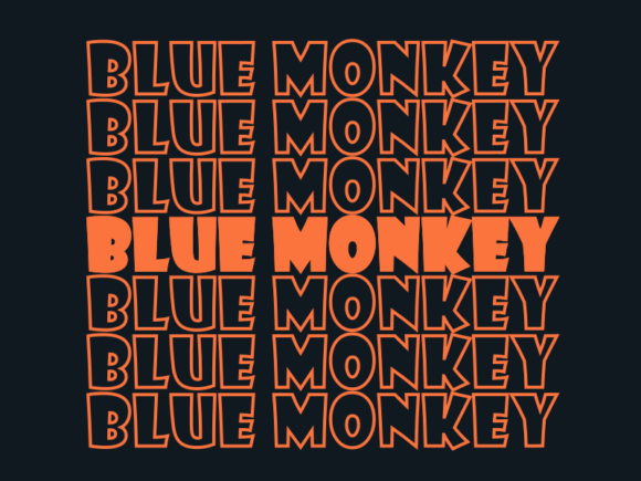 Blue Monkey SVG Cut File: Graphics for Print Templates