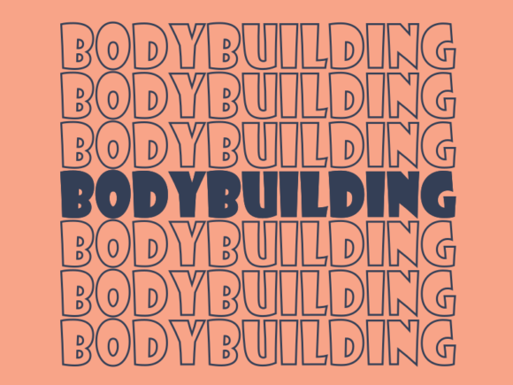 Bodybuilding SVG Cut File: Graphics for Print Templates