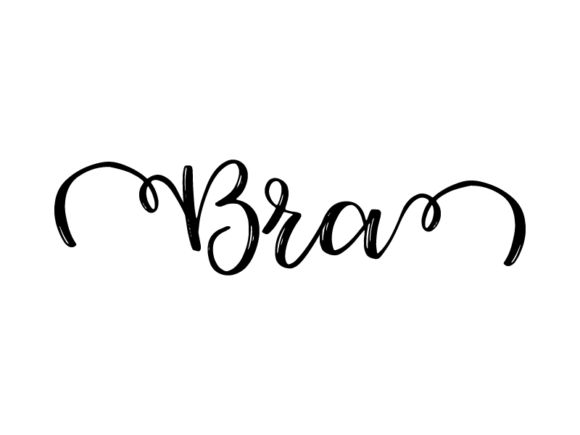 Bra Lettering: Monochrome Graphics for Print Templates