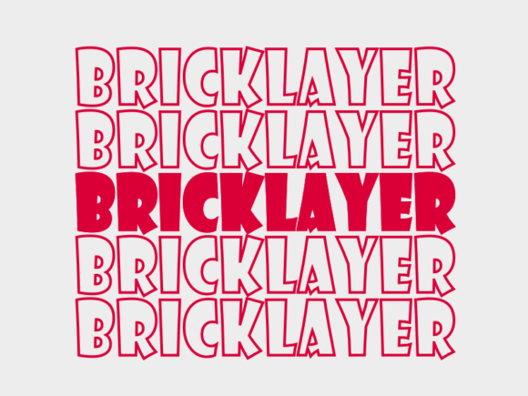 Bricklayer SVG Cut File: Graphics for Print Templates