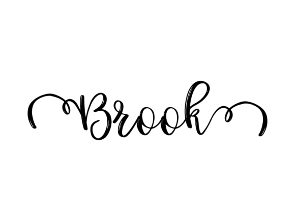 Brook Lettering: Monochrome Graphics for Print Templates