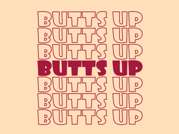 Butts Up SVG Cut File: Graphics & Print Templates