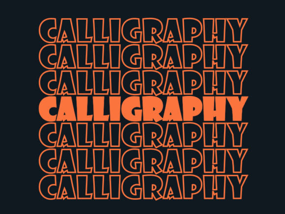 Calligraphy SVG Cut File: Graphics for Print Templates