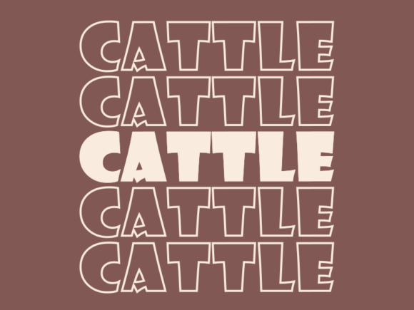 Cattle SVG Cut File: Graphics for Print Templates