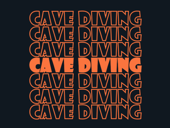 Cave Diving SVG Cut File: Graphics for Print Templates
