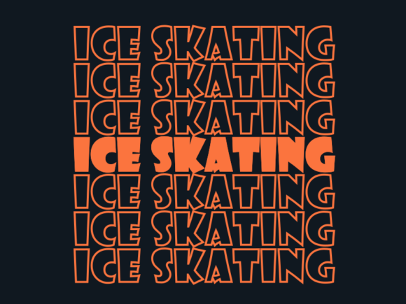 Ice Skating SVG Cut File: Graphics for Print Templates