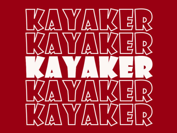 Kayaker SVG Cut File: Graphics for Print Templates
