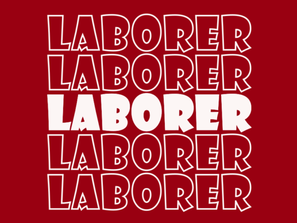 Laborer SVG Cut File: Graphics for Print Templates