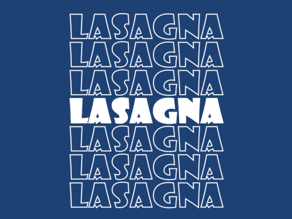 Lasagna SVG Cut File: Graphics for Print Templates
