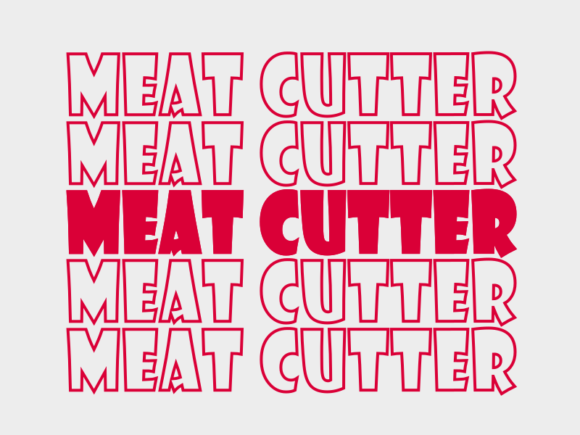Meat Cutter SVG Graphics for Print Templates